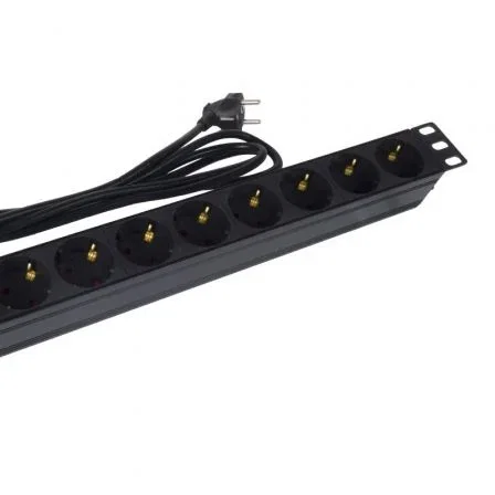 Phasak Regleta para Rack BNS 1518 8 Tomas Schuko Negro